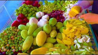 Vitamins Store! Fresh Fruits Buffet & Pickles With 40 Kinds Of Sauces & Mixed Salt