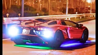 【爆音!!】ド派手な電飾のアヴェンタドールSV!!/LED Custom Aventador SV!!