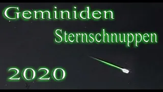 Sternschnuppen 2020 Höhepunkt der Geminiden Shooting Star SHOWER