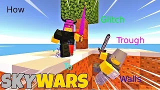 How to glitch trough walls in Roblox Skywars