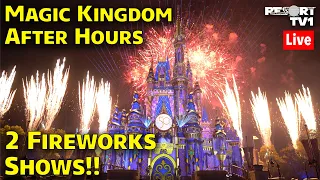 🔴Live: Magic Kingdom After Hours - 2 Fireworks Shows - Happily Ever After &  Enchantment - 1-11-24