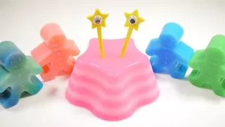 Learn Color Rainbow Gingerbread How to make Educational Toys Jelly Pudding Gummy