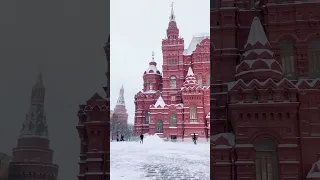#Moscow 4K Winter Snow in Center