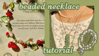 diy beaded chokers & necklaces˚₊‧꒰ა 🍓 ໒꒱‧₊˚ beginner friendly !!