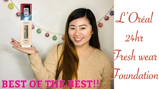 L’Oréal Infallible 24hr Fresh Wear Foundation Review - 11hr Wear Test | Kriscel Tayag