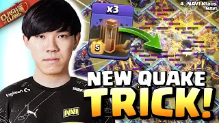 Klaus invents NEW QUAKE TRICK to get INSANE Queen Value! Clash of Clans