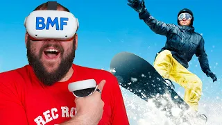 Carve Snowboarding VR On The Oculus Quest 2 Is FREAKING HARD!