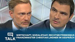 DEUTSCHLAND: Wirtschaft, Sozialstaat, Rechtsextremismus - Christian Lindner im Gespräch I WELT TALK