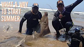 WHAT A WAY TO START OUR CHANNEL!!! TARGETING SAND SHARKS IN UMKOMAAS