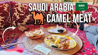 Trying Camel Meat for the First Time in Saudi Arabia! Dining Traditionally | Eat with Me