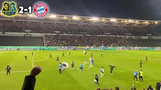 Crazy Scenes As 3rd Division Team Saarbrucken Knocks Out FC Bayern in The German Cup