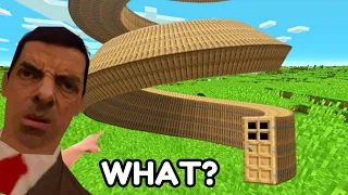 I found a SPIRAL DOOR in Minecraft ! What's INSIDE the LONGEST DOOR ?