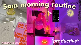 5AM MORNING ROUTINE! healthy & productive habits 🌱