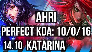 AHRI vs KATARINA (MID) | 10/0/16, Legendary, Rank 11 Ahri | EUW Grandmaster | 14.10