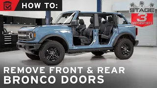 How to Remove 2021-2023 Bronco Front and Rear Doors