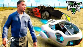 TRANSFORMO AUTOS DESTRUIDOS EN COCHES DEL FUTURO (GTA 5 MODS) - ElChurches