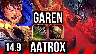 GAREN vs AATROX (TOP) | 6/0/1, 500+ games, Dominating | KR Diamond | 14.9