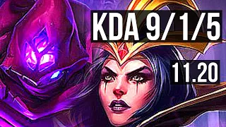 MALZAHAR vs LEBLANC (MID) | 3.4M mastery, 9/1/5, 1600+ games, Legendary | EUW Diamond | v11.20