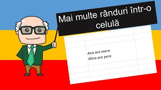 50  Excel - Mai multe randuri intr-o celula