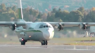 Lockheed L-100 Hercules (C-130) Takeoff from Kelowna CYLW