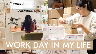 WORK DAY IN MY LIFE | Small Business Owner, Influencer, Amazon Seller, Unboxing, Motivational