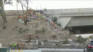 Homeless man creates mini mansion alongside Pacoima freeway