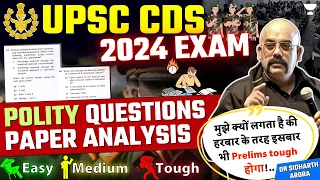 UPSC CDS 2024 Exam | Polity Questions Paper Analysis by Dr Sidharth Arora | Will Prelims be tougher?