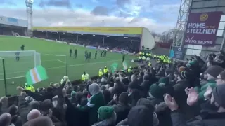 CELTIC FANS @ MOTHERWELL ‘watching Glasgow Celtic putting on a show’