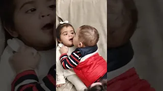 🤣🤣baby kissing funny moments 😘😘#babyfunnyvideo #shorts #viral #cutebaby