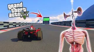 CARROS e MOTO na SUPER RAMPA no GTA 5! Siren Head