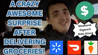 A CRAZY AWESOME SURPRISE AFTER DELIVERING GROCERIES! ~ DOORDASH / INSTACART / SPARK RIDEALONG