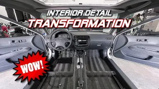 Honda Civic Interior Detail Transformation | Deep Cleaning EVERYTHING!