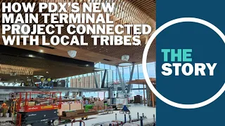 Where did the wood for PDX's new main terminal come from?