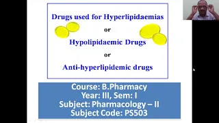 Anti Hyperlipidemic Drugs Part 1