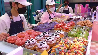 도넛 몰아보기 Incredible High Quality! Crazy Speed! Donuts Making Video Collection - Korean donut shop