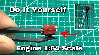 How to make Engine for Hotwheels | 1:64 | D.I.Y | Custom Hotwheels