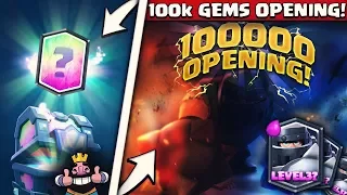 REICHEN 100.000 GEMS FÜR MEGA RITTER LEVEL 3?! | So viele Legendary Cards! | Clash Royale Deutsch