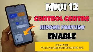Redmi Note 7/7S MIUI 12 Control Centre Hidden Feature | Mi Home Control Centre 🔥🔥