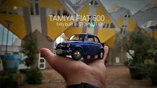 Building the Fiat 500 from Tamiya in stopmotion by the LEGO guys