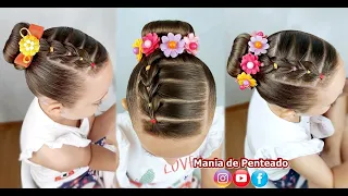 Bun hairstyle for little girls / Updo hairstyles