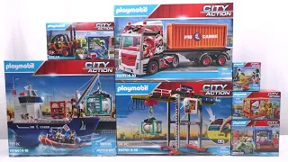 Playmobil unboxing : The port and the cargo ship (2021) - 70769, 70770, 70771, 70772... 70775