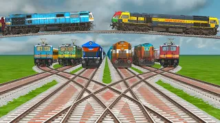 10 Indian Train Race Game Video Crossing Risky Railroad Track/train sim world 4 review in india live