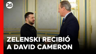 Zelenski informa del curso de la guerra a Cameron y pide que la ayuda británica llegue pronto