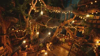 Dreamy TreeHouse in the Night Forest🌲🏡🌙 Immersive Experience [4K]