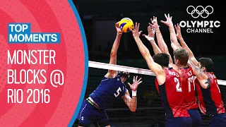Most Impressive Volleyball Monster Blocks at Rio 2016! | Top Moments