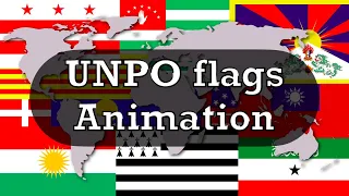 Unrepresented peoples and nations flag animation