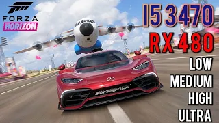 FORZA HORIZON 5 CORE I5 3470 + RX 480 BENCHMARK