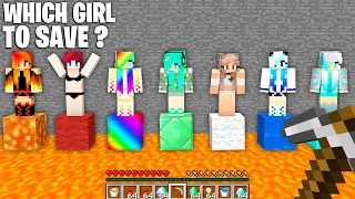 WHICH to SAVE LAVA GIRL or RAINBOW GIRL or EMERALD GIRL or GOD GIRL or WATER GIRL in Minecraft ?