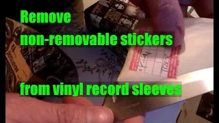 Sticker Removal from Vinyl Record Sleeve