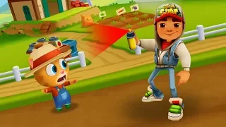 КТО КРУЧЕ? ФЕРМЕР Джинджер - TALKING GINGER ПРОТИВ JAKE ИЗ ИГРЫ SUBWAY SURFERS! МЕГА ЧЕЛЛЕНДЖ! #132